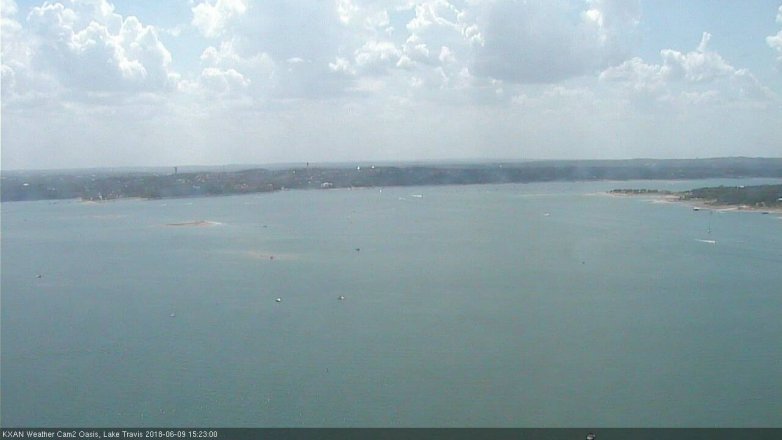 Lake Travis webcam, June 9, 2018 2:25 PM CT