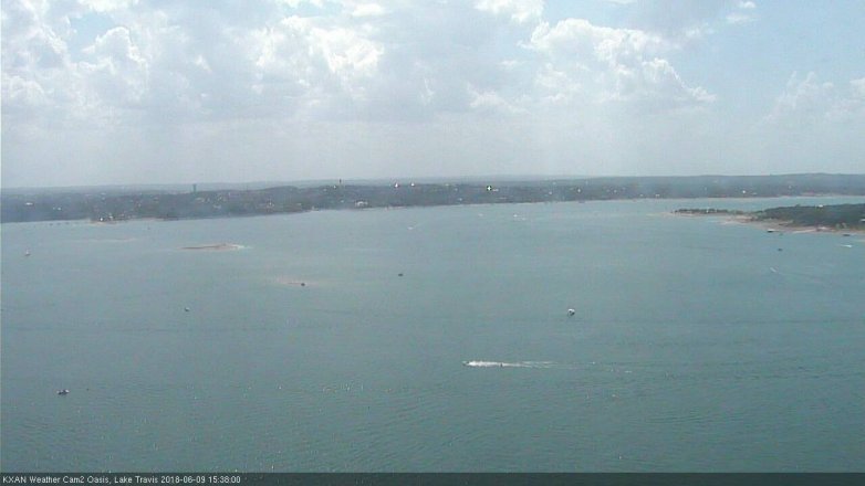 Lake Travis webcam, June 9, 2018 2:40 PM CT