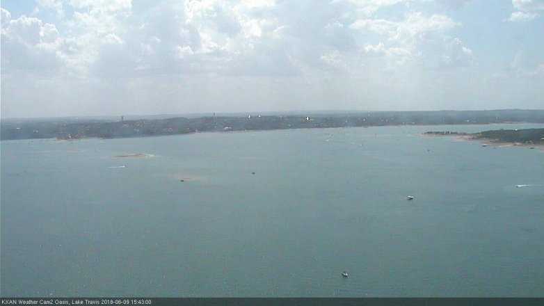 Lake Travis webcam, June 9, 2018 2:45 PM CT