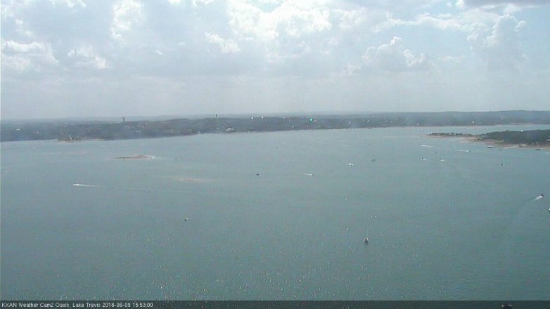 Lake Travis webcam, June 9, 2018 2:55 PM CT