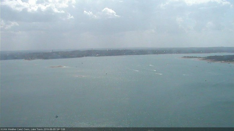 Lake Travis webcam, June 9, 2018 3:15 PM CT