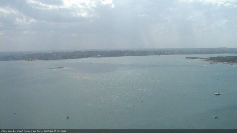 Lake Travis webcam, June 9, 2018 3:20 PM CT