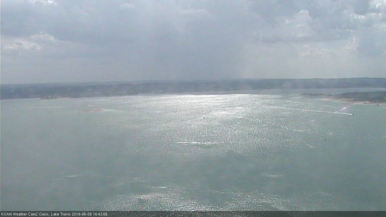 Lake Travis webcam, June 9, 2018 3:45 PM CT