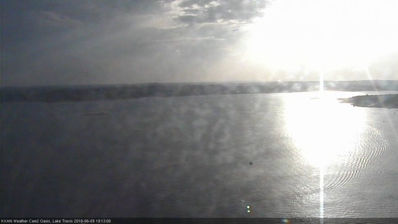 Lake Travis webcam, June 9, 2018 6:15 PM CT