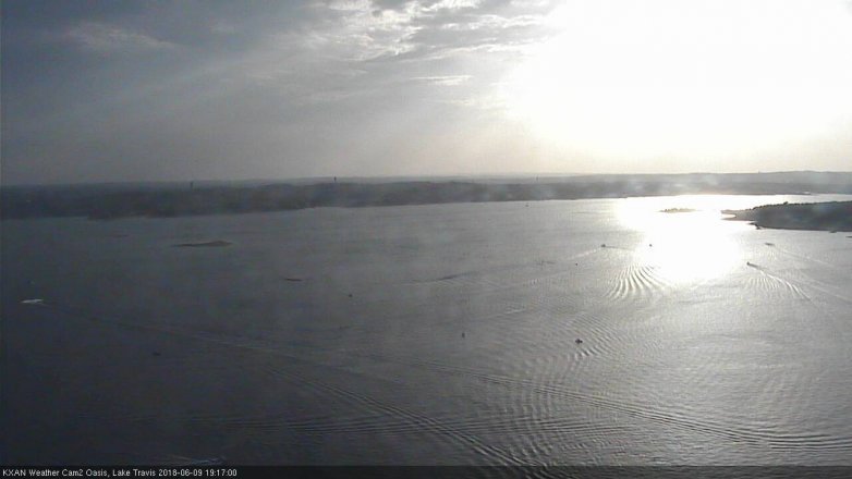 Lake Travis webcam, June 9, 2018 6:20 PM CT