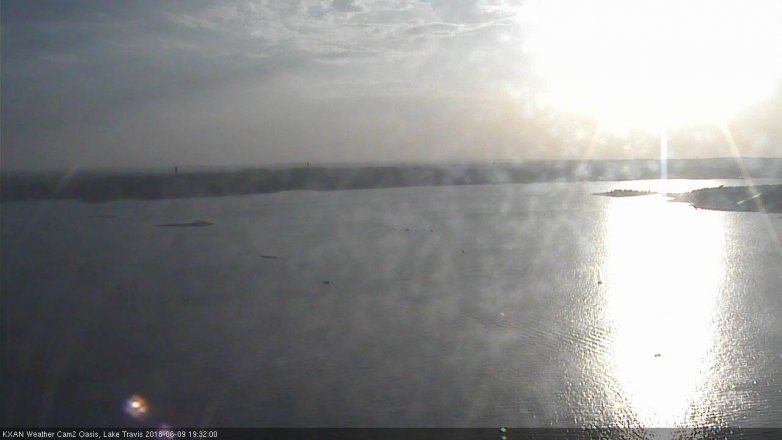 Lake Travis webcam, June 9, 2018 6:35 PM CT