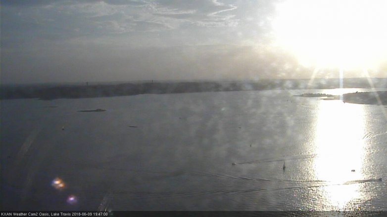 Lake Travis webcam, June 9, 2018 6:50 PM CT