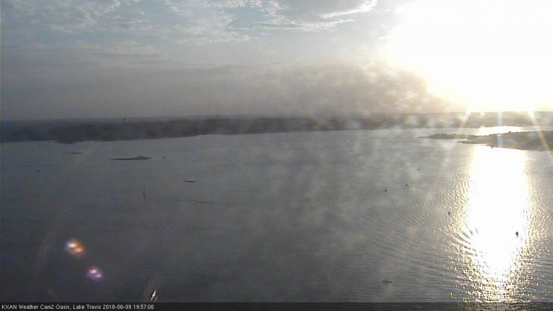Lake Travis webcam, June 9, 2018 7:00 PM CT