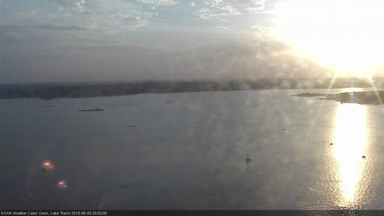 Lake Travis webcam, June 9, 2018 7:05 PM CT
