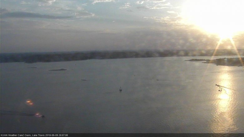 Lake Travis webcam, June 9, 2018 7:10 PM CT