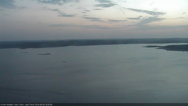 Lake Travis webcam, June 9, 2018 7:45 PM CT