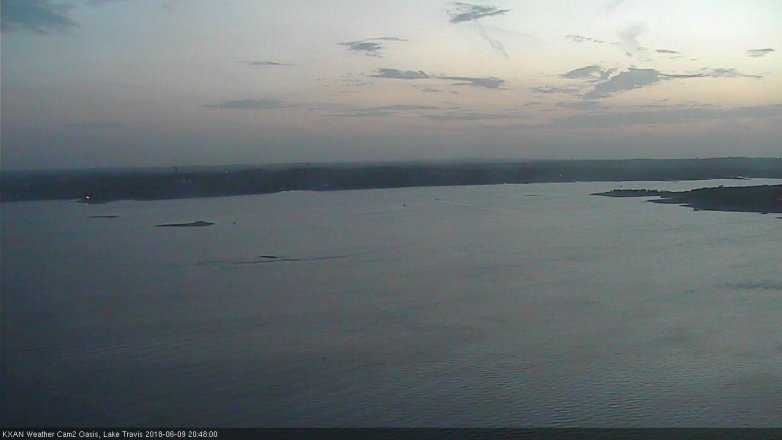 Lake Travis webcam, June 9, 2018 7:50 PM CT