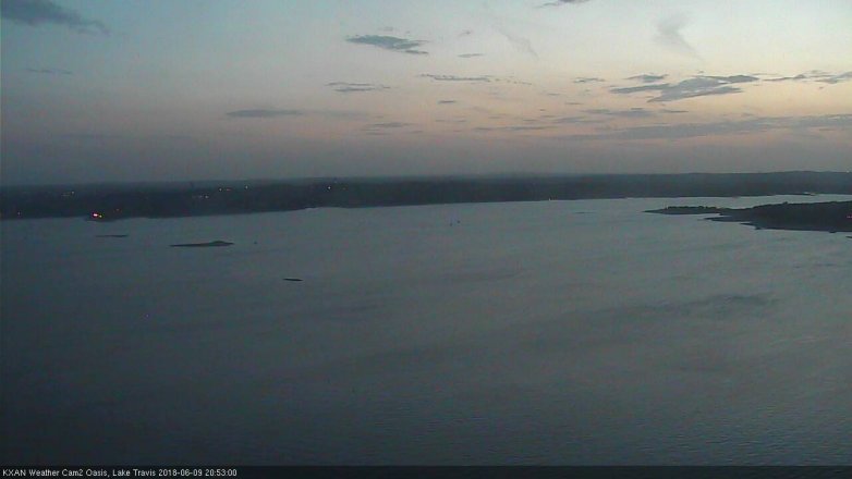 Lake Travis webcam, June 9, 2018 7:55 PM CT