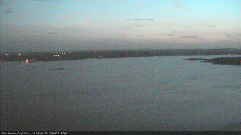 Lake Travis webcam, June 9, 2018 8:10 PM CT