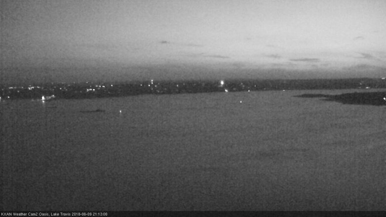 Lake Travis webcam, June 9, 2018 8:15 PM CT