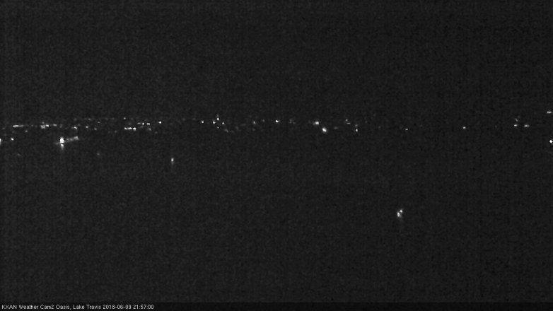 Lake Travis webcam, June 9, 2018 9:00 PM CT