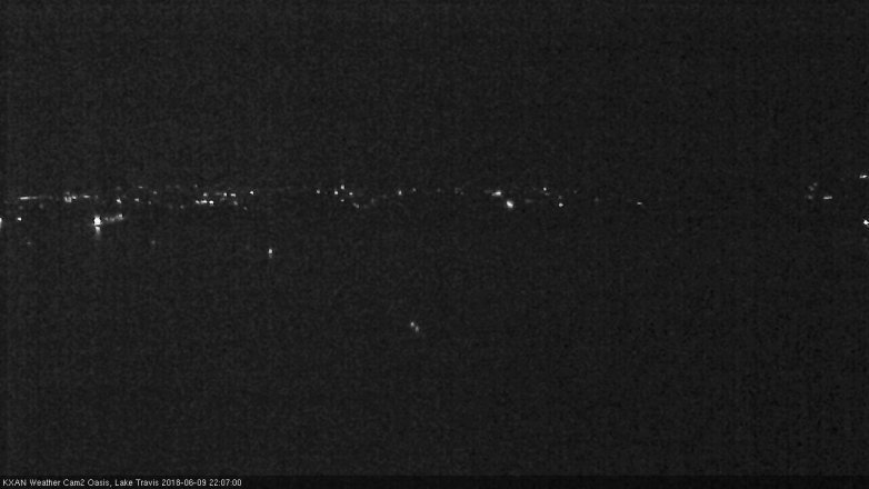 Lake Travis webcam, June 9, 2018 9:10 PM CT