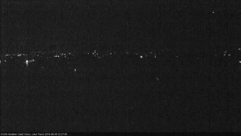 Lake Travis webcam, June 9, 2018 9:30 PM CT