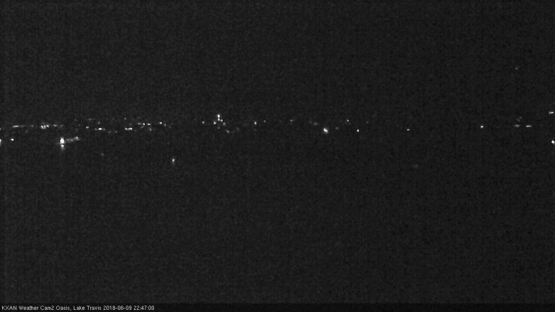Lake Travis webcam, June 9, 2018 9:50 PM CT