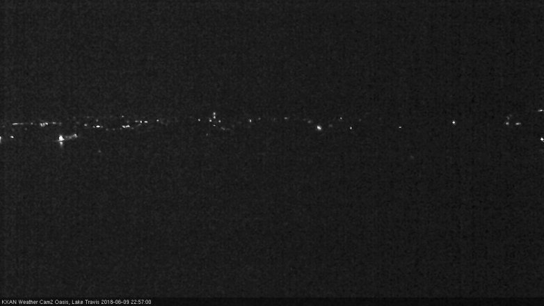 Lake Travis webcam, June 9, 2018 10:00 PM CT
