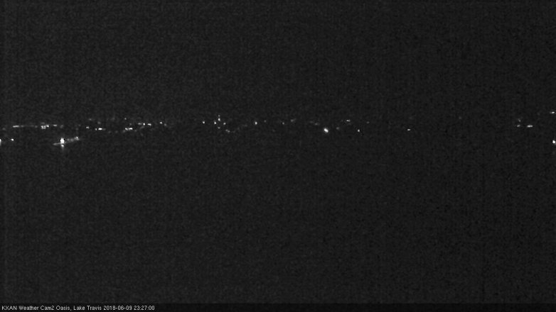 Lake Travis webcam, June 9, 2018 10:30 PM CT