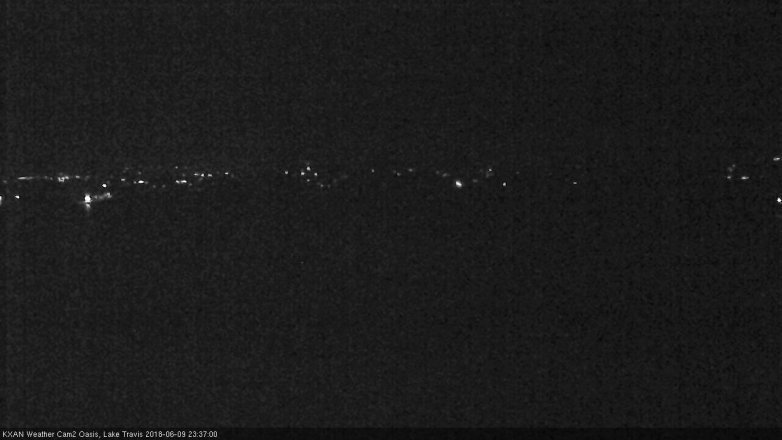 Lake Travis webcam, June 9, 2018 10:40 PM CT