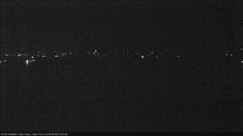 Lake Travis webcam, June 9, 2018 10:55 PM CT