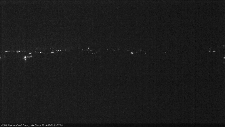 Lake Travis webcam, June 9, 2018 11:00 PM CT