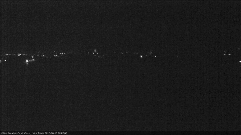 Lake Travis webcam, June 9, 2018 11:10 PM CT