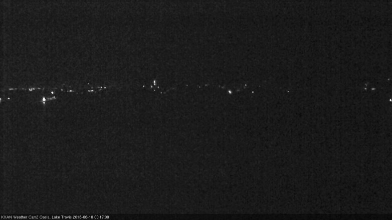 Lake Travis webcam, June 9, 2018 11:20 PM CT