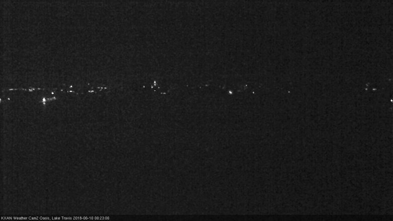 Lake Travis webcam, June 9, 2018 11:25 PM CT