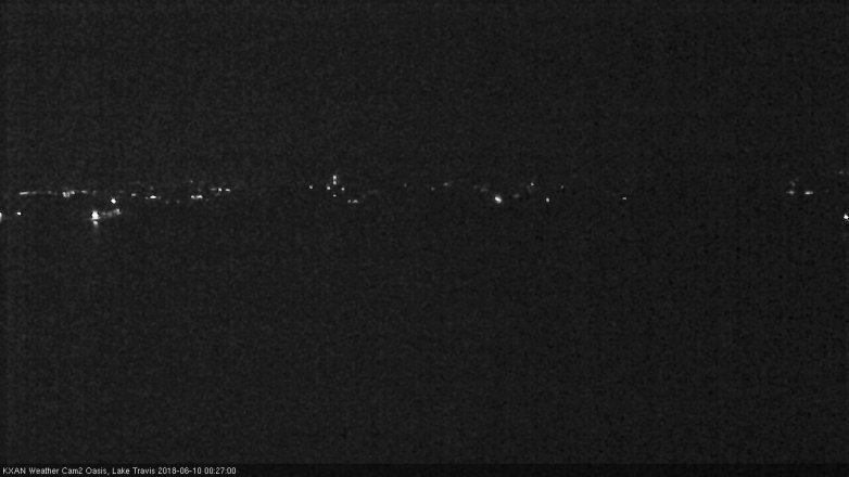 Lake Travis webcam, June 9, 2018 11:30 PM CT
