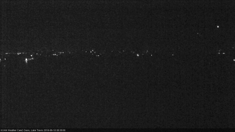 Lake Travis webcam, June 9, 2018 11:40 PM CT