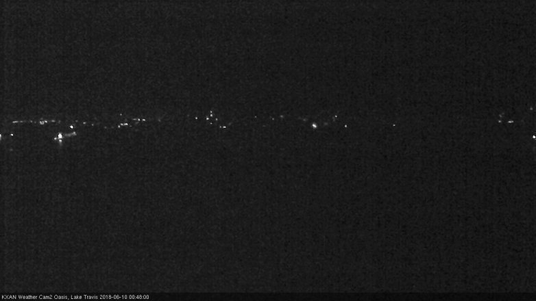 Lake Travis webcam, June 9, 2018 11:50 PM CT