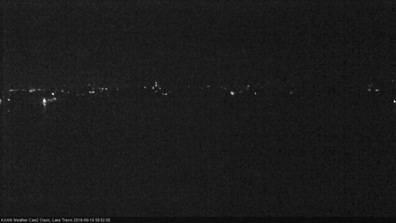 Lake Travis webcam, June 9, 2018 11:55 PM CT