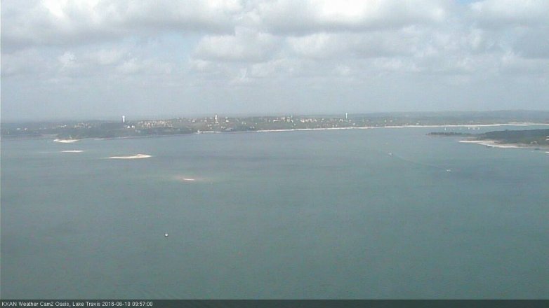 Lake Travis webcam, June 10, 2018 9:00 AM CT