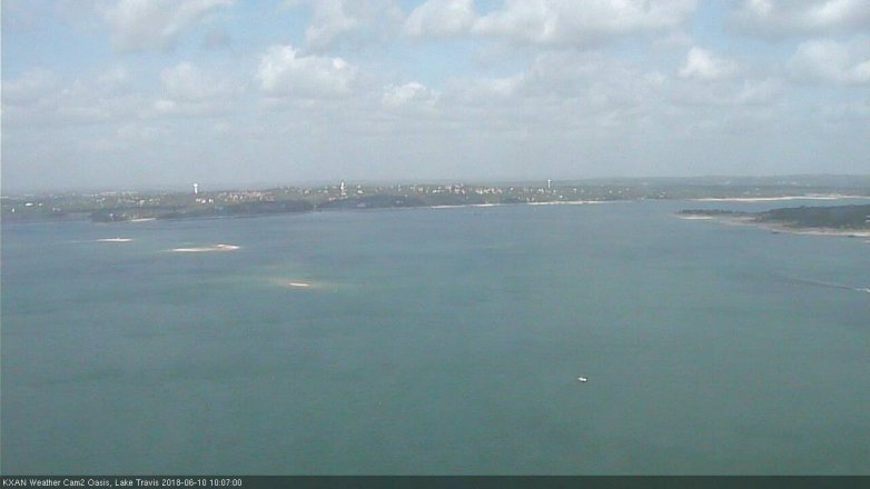 Lake Travis webcam, June 10, 2018 9:10 AM CT