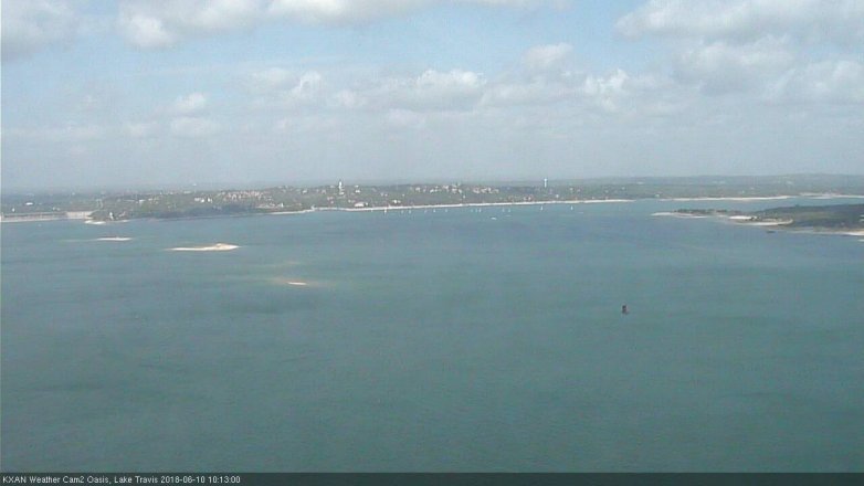 Lake Travis webcam, June 10, 2018 9:15 AM CT