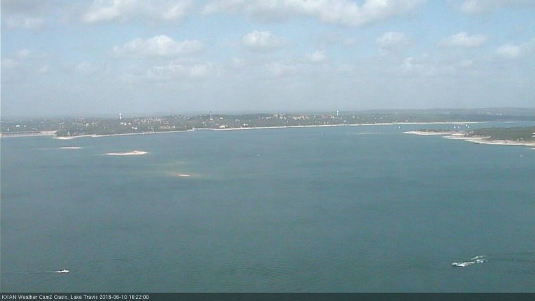 Lake Travis webcam, June 10, 2018 9:25 AM CT