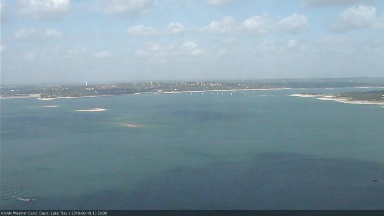 Lake Travis webcam, June 10, 2018 9:30 AM CT