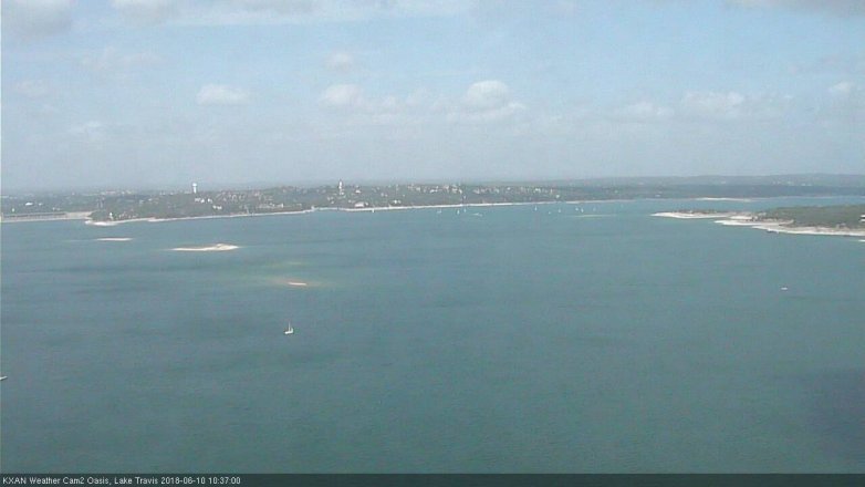Lake Travis webcam, June 10, 2018 9:40 AM CT