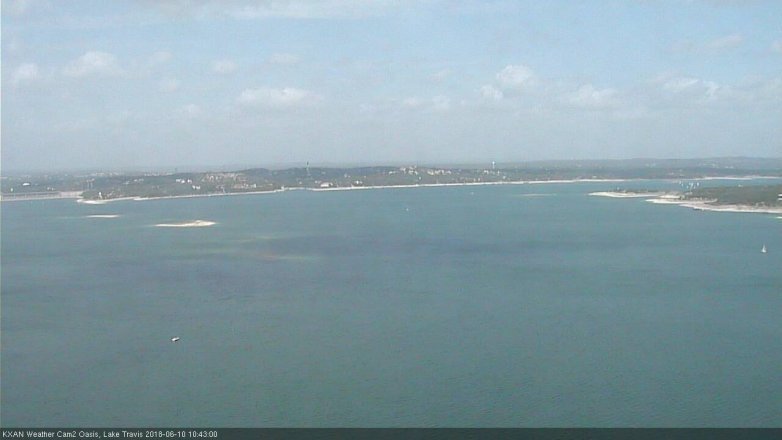 Lake Travis webcam, June 10, 2018 9:45 AM CT