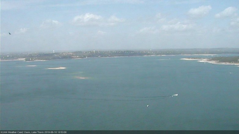 Lake Travis webcam, June 10, 2018 9:55 AM CT
