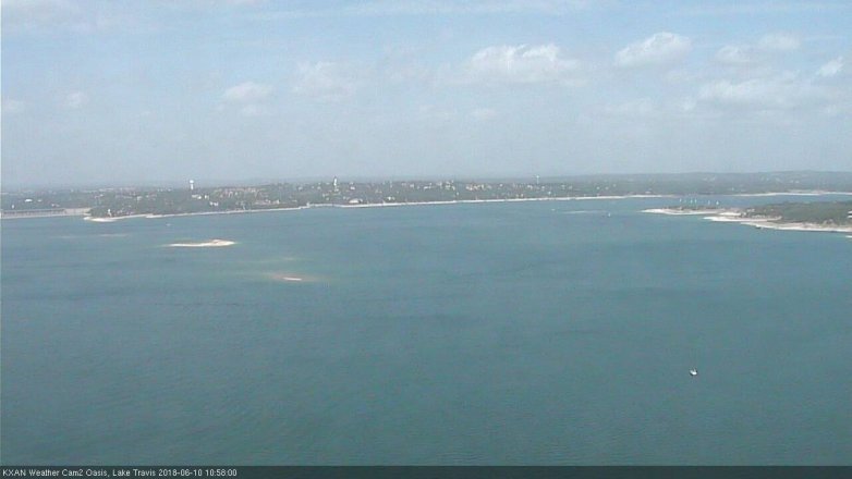 Lake Travis webcam, June 10, 2018 10:00 AM CT