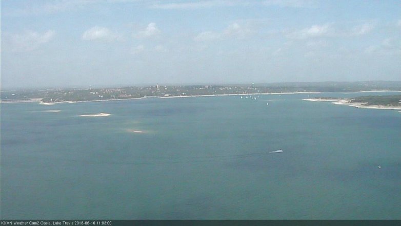 Lake Travis webcam, June 10, 2018 10:05 AM CT