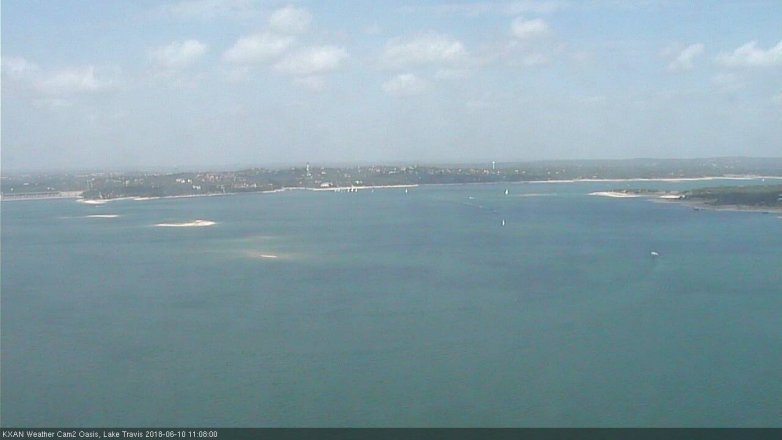 Lake Travis webcam, June 10, 2018 10:10 AM CT