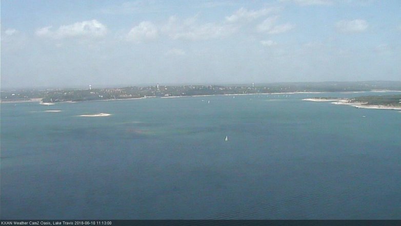 Lake Travis webcam, June 10, 2018 10:15 AM CT