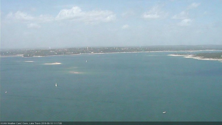 Lake Travis webcam, June 10, 2018 10:20 AM CT