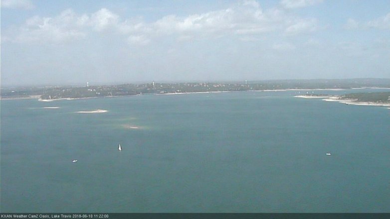 Lake Travis webcam, June 10, 2018 10:25 AM CT
