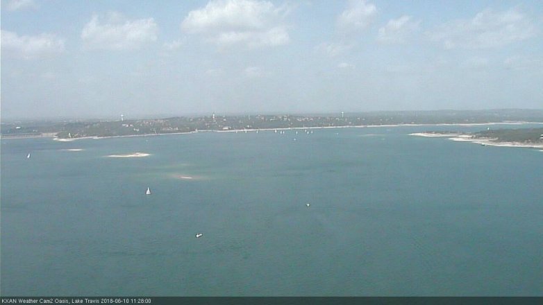 Lake Travis webcam, June 10, 2018 10:30 AM CT